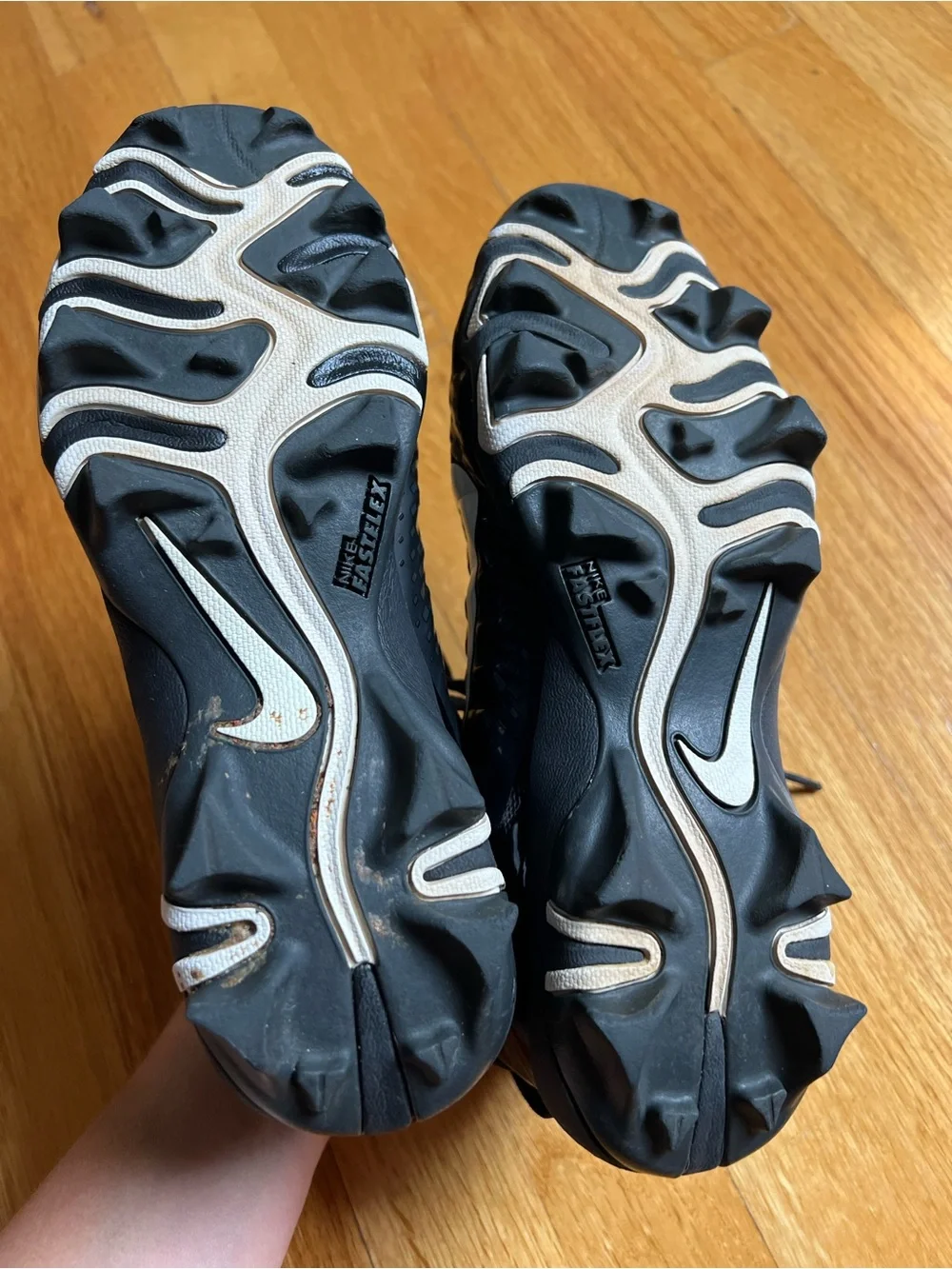 Black & White Nike Alpha FastFlex Football Cleats size 5.5 Wide